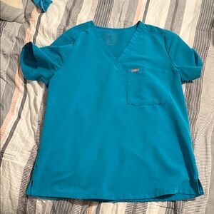 Figs Teal Catarina V-Neck Scrub Top